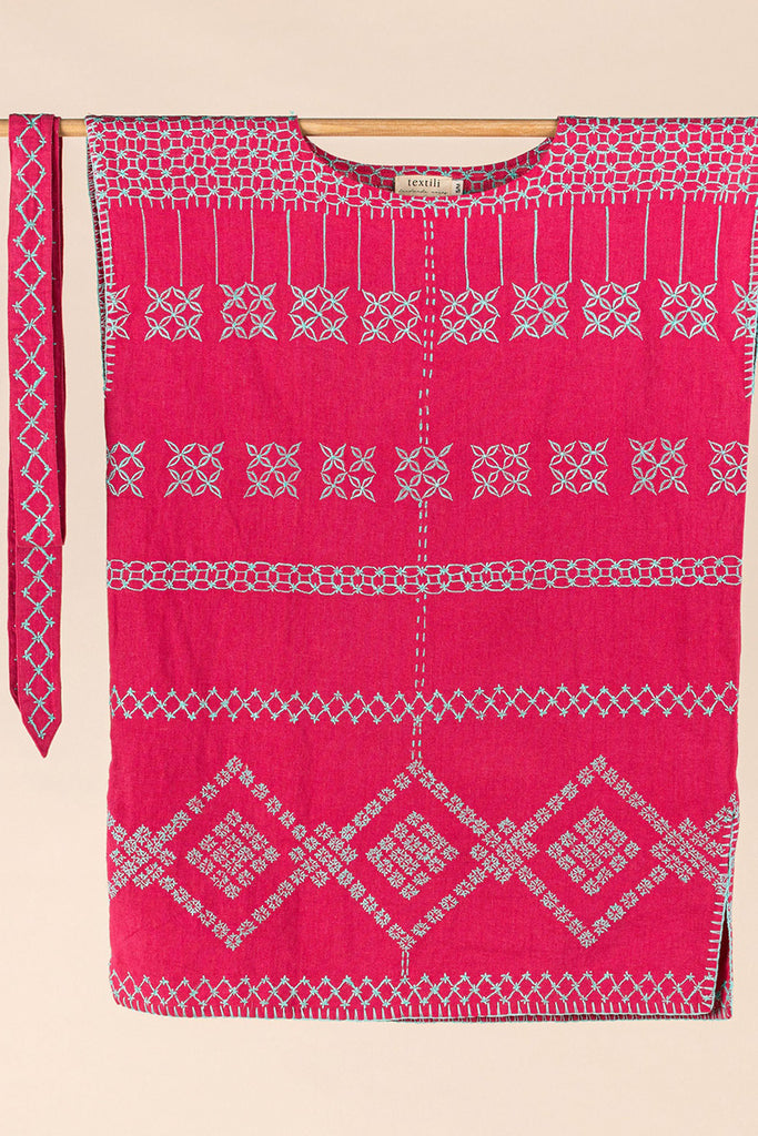 Women's Mini Handmade Kaftan - Fuchsia | Textili Handmade Kaftans