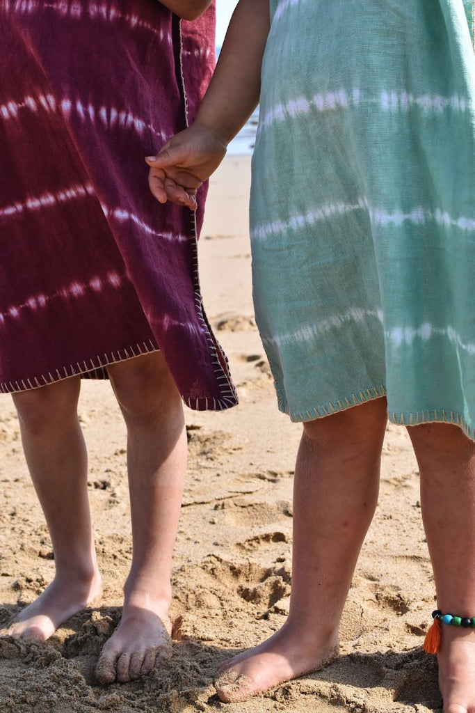 Kids Tie Dye Kaftan - Kelp