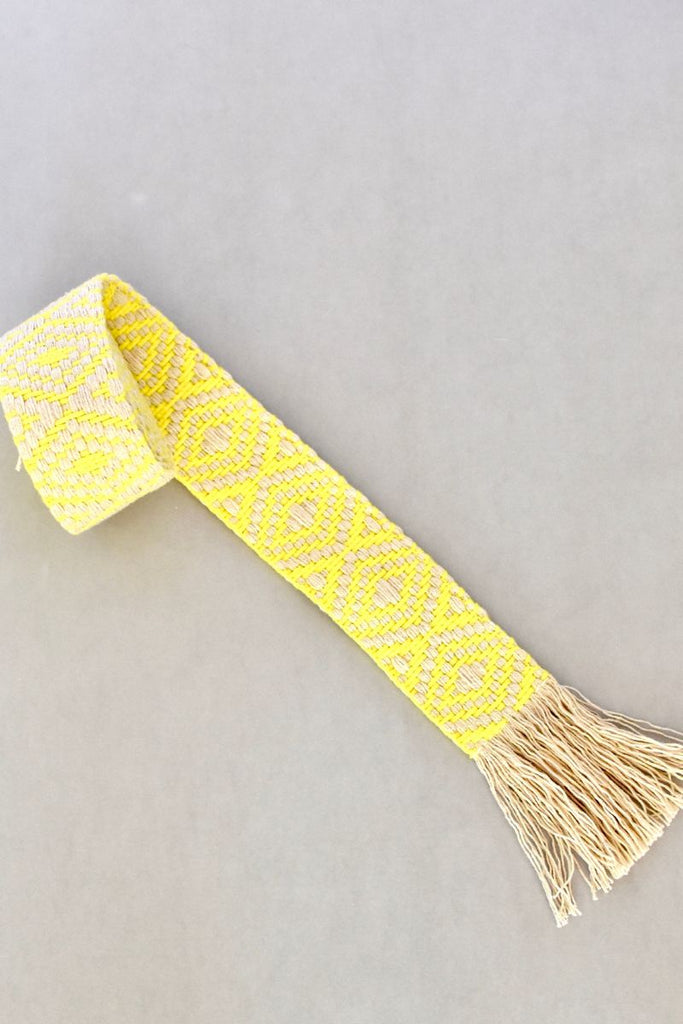 woven belt - canary yellow/natural